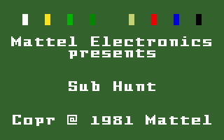 Sub Hunt screenshot 3 for Intellivision